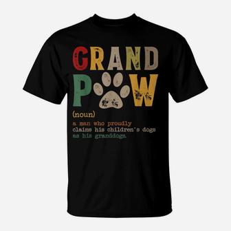 Mens Grand Paw Grandpa Dog Dad Definition Pawpa Father's Day T-Shirt | Crazezy AU