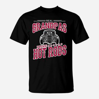 Mens Hot Rod Grandpa Funny Christmas Gift Classic Car Fathers Day T-Shirt | Crazezy AU