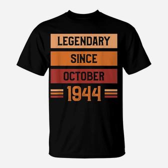 Mens Legendary Since October 1944 Birthday Quote For 77 Years T-Shirt | Crazezy DE