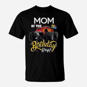 Mens Monster Truck Mom Of The Birthday Boy Gift T-Shirt | Crazezy CA