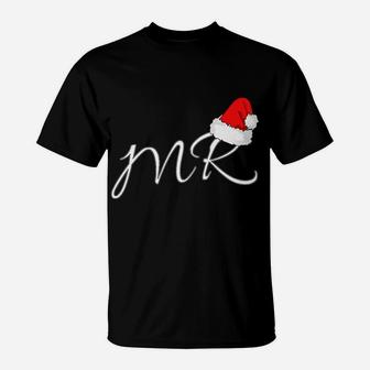 Mens Mr Santa Claus Matching Outfit Mr & Mrs Design Cute Pj's T-Shirt | Crazezy AU