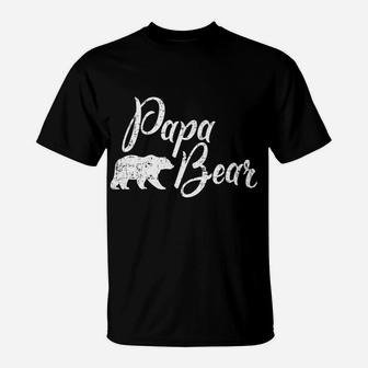 Mens Papa Bear Father's Day T-Shirt | Crazezy