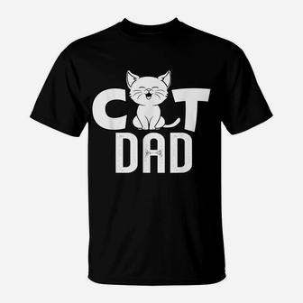 Mens Papa Kitty For Fathers Day And Christmas With Best Cat Dad T-Shirt | Crazezy CA
