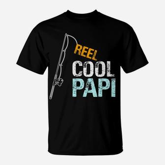Mens Papi Gift From Granddaughter Grandson Reel Cool Papi T-Shirt | Crazezy AU