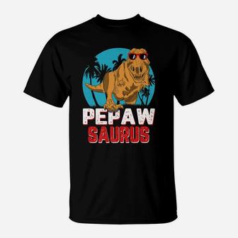 Mens Pepaw Saurus Dinosaur Funny Pepawsaurus T Rex Lover Family T-Shirt | Crazezy DE