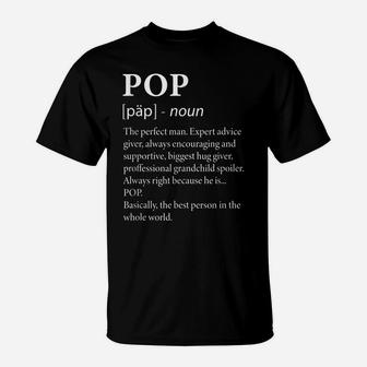 Mens Pop Definition - Funny Grandpa T-Shirt | Crazezy