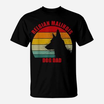 Mens Retro Best Belgian Malinois Dad Ever Vintage Dog Owner T-Shirt | Crazezy