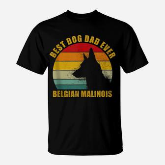 Mens Retro Best Belgian Malinois Dad Ever Vintage Dog Owner T-Shirt | Crazezy AU
