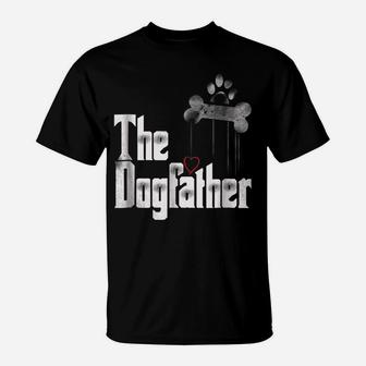 Mens The Dogfather Dad Dog, Funny Father's Day Tee T-Shirt | Crazezy CA