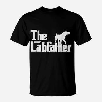 Mens The Labfather Funny Lab Labrador Dog Owner Dad Daddy Father T-Shirt | Crazezy