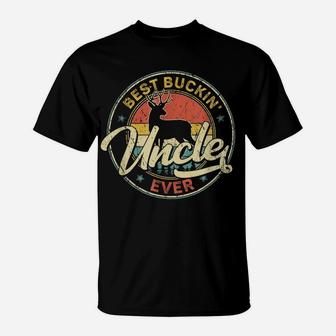 Mens Vintage Hunter Outfit Distressed Best Buckin' Uncle Ever T-Shirt | Crazezy CA