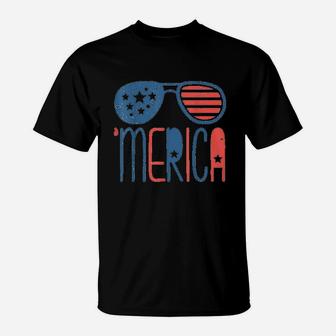 Merica American Flag T-Shirt | Crazezy
