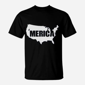 Merica Map T-Shirt | Crazezy