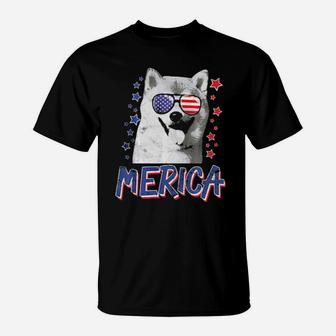 Merica Shiba Inu Dog 4Th Of July Usa Gift T-Shirt - Monsterry