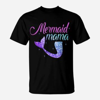 Mermaid Mom Mother's Day Tshirt Mermom Bridesmaid Party Gift T-Shirt | Crazezy