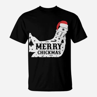 Merry Chickmas Clothing Holiday Gift Funny Christmas Chicken Sweatshirt T-Shirt | Crazezy DE