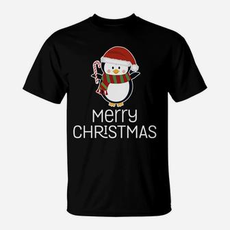 Merry Christmas Cute Penguin Happy Holiday Xmas Pun Humor T-Shirt | Crazezy
