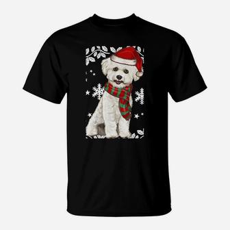 Merry Christmas Ornament Bichons Frise Xmas Santa Sweatshirt T-Shirt | Crazezy