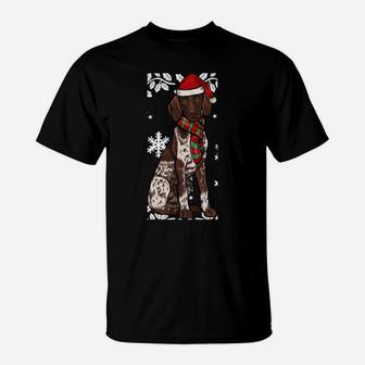 Merry Christmas Ornament German Shorthaired Pointer Xmas Sweatshirt T-Shirt | Crazezy UK