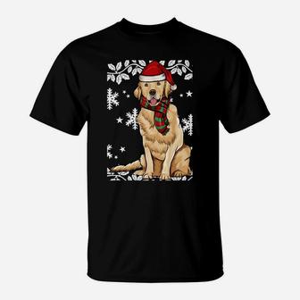 Merry Christmas Ornament Golden Retriever Xmas Santa T-Shirt | Crazezy UK
