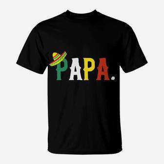 Mexican Fiesta Birthday Party Theme Papa Matching Family Dad T-Shirt | Crazezy CA
