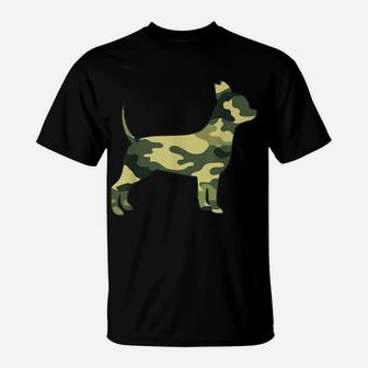 Military Chihuahua Camo Men Print Us Dog Pup Veteran Gift T-Shirt | Crazezy