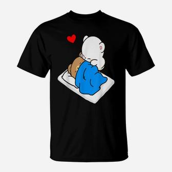 Milk Mocha Bear Always Kiss Me Goodnight Valentines Couples T-Shirt - Monsterry AU