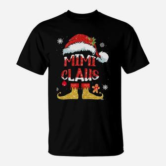 Mimi Claus Christmas Santa Hat Family Group Matching Pajama Sweatshirt T-Shirt | Crazezy CA