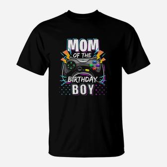 Mom Of The Birthday Boy Matching Video Gamer Birthday Party T-Shirt | Crazezy