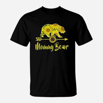 Mommy Bear Sunflower T-Shirt | Crazezy