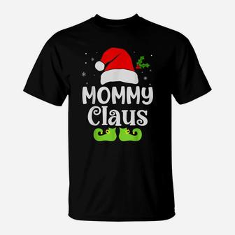 Mommy Claus Xmas Elf Pajama Christmas Matching Family Funny T-Shirt | Crazezy CA