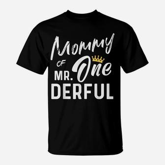 Mommy Of Mr 1St Birthday Onederful First One-Derful Matching T-Shirt | Crazezy AU