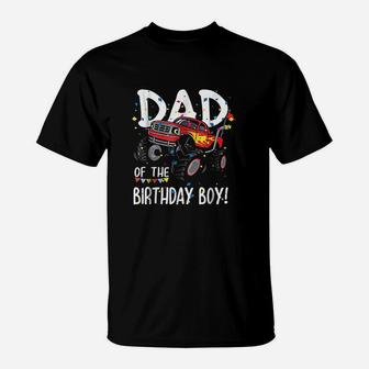 Monster Truck Party Dad Of Birthday Boy T-Shirt | Crazezy CA