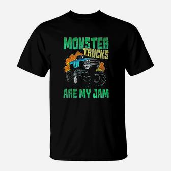 Monster Trucks Rule Monster Trucks Are My Jam T-Shirt - Thegiftio UK