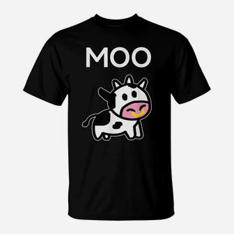 Moo Cow - Funny Farmer Cow T Shirt T-Shirt | Crazezy