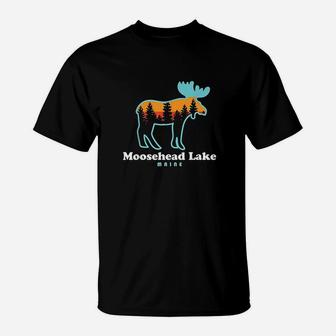 Moosehead Lake Maine Moose Moosehead Lake T-Shirt - Thegiftio UK