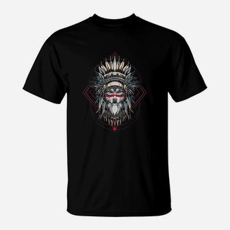 Mountain Wolf Chief Of The Wolf Pack Tribal Wolves T-Shirt - Thegiftio UK