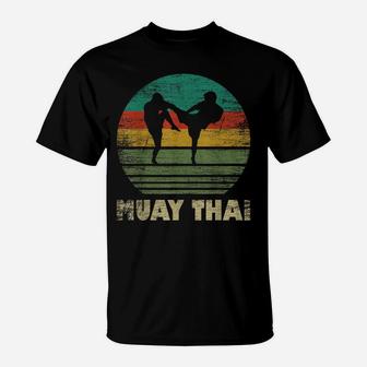 Muay Thai Martial Arts Retro For Vintage Men Women Kids T-Shirt | Crazezy CA