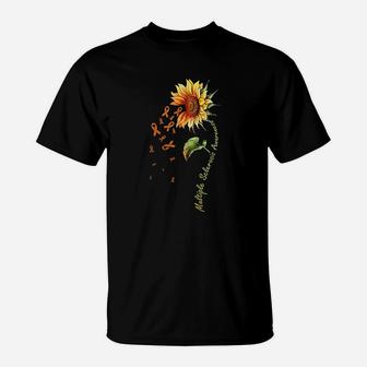 Multiple Sclerosis Awareness Sunflower T-Shirt | Crazezy UK