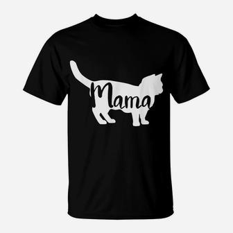 Munchkin Cat Mama Gift Cute Cat Mom Sausage Mini Cat Breed T-Shirt | Crazezy UK