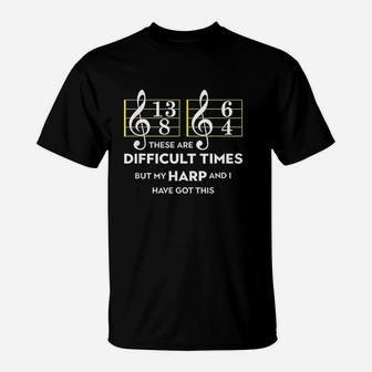 Musician Harp These Are Difficult Times T-shirt - Thegiftio UK