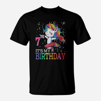 My 7Th Birthday Unicorn 7 Year Old T-Shirt | Crazezy UK