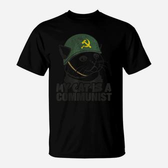 My Cat Is A Communist T-Shirt | Crazezy AU