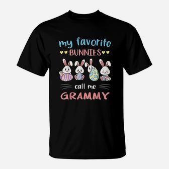 My Favorite Bunnies Call Me Grammy Cute Bunny Easter T-Shirt - Thegiftio UK