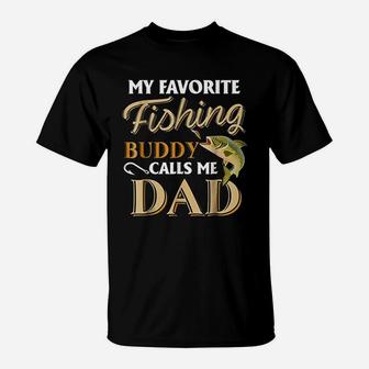 My Favorite Fishing Buddy Calls Me Dad Fish T-Shirt - Thegiftio UK