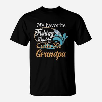 My Favorite Fishing Buddy Calls Me Grandpa T-Shirt - Thegiftio UK