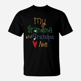My Grandpa And Grandma Loves Me Grandparents T-Shirt - Thegiftio UK