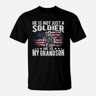 My Grandson Is A Soldier T-Shirt | Crazezy