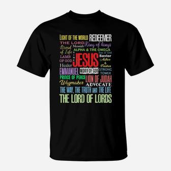 Names Of Jesus Christian T-Shirt - Monsterry UK