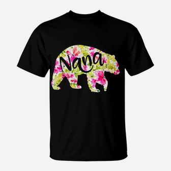 Nana Bear Gift For Women Grandma Christmas Mother's Day T-Shirt | Crazezy CA
